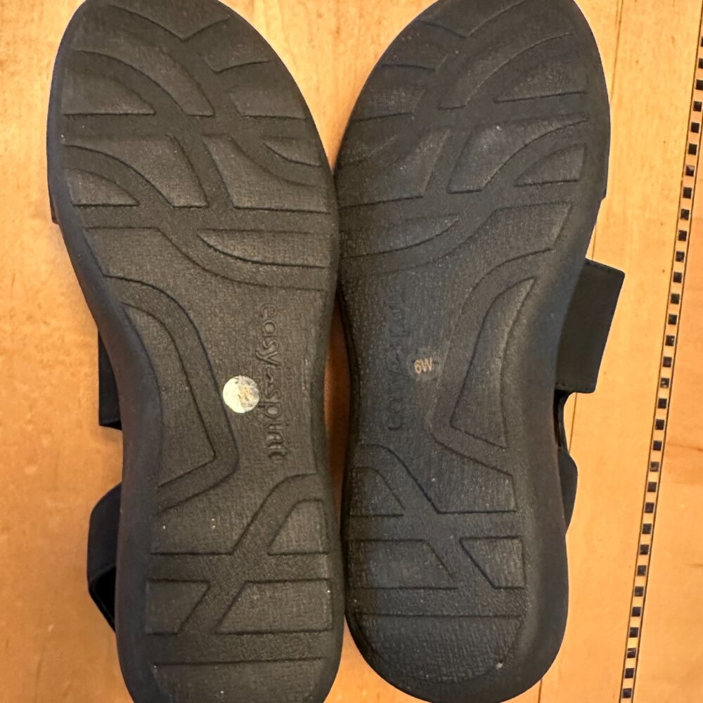 NEW Easy Spirit Women's size 6W Sekasha Slingback Black Wedge Sandals - Picture 8 of 10